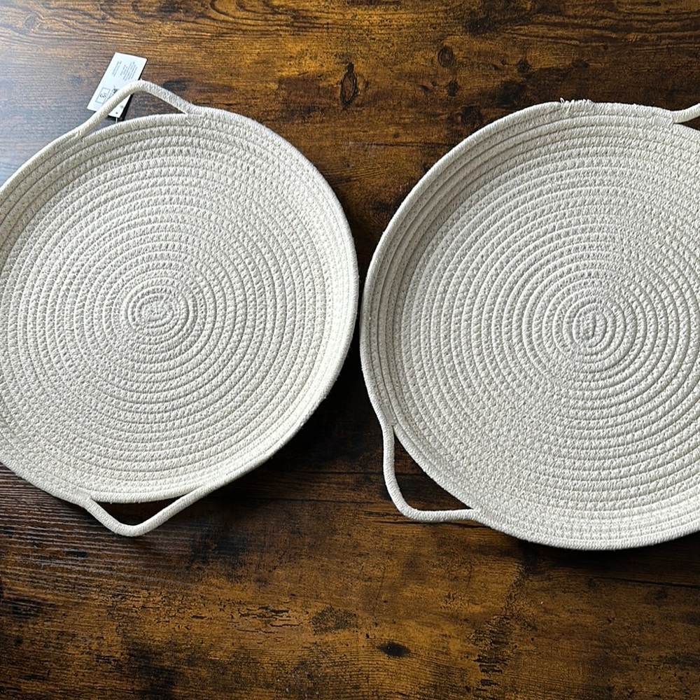 White Woven Rope Trays by Threshold